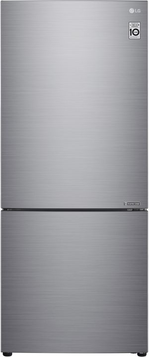 LG 14.7 Cu. Ft. Platinum Silver PCM Counter Depth Bottom Freezer Refrigerator