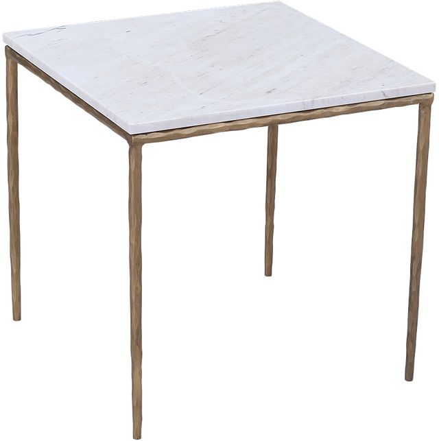 Dovetail Furniture Salas White End Table-0