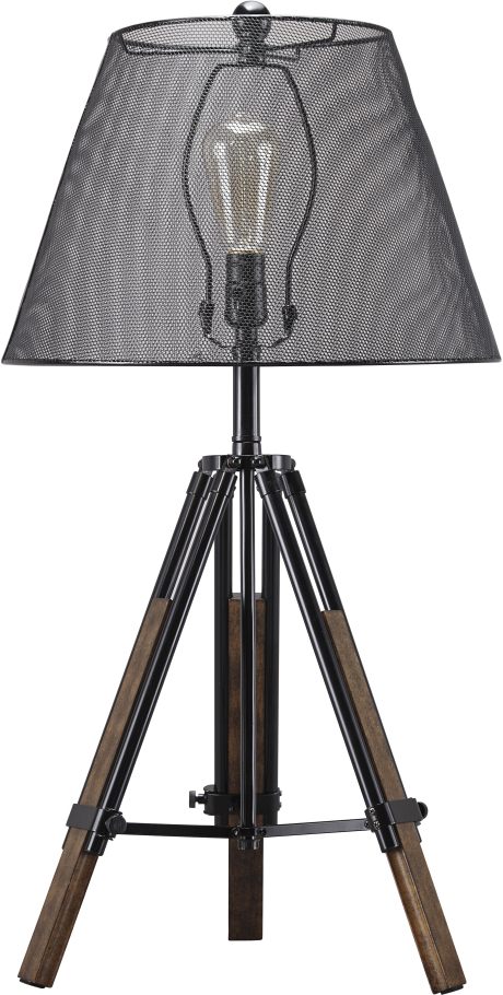 Signature Design by Ashley® Leolyn Black/Brown Metal Table Lamp