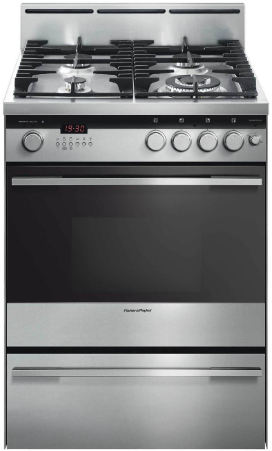 Fisher & Paykel 24" Free Standing Dual Fuel Range-Brushed Stainless Steel