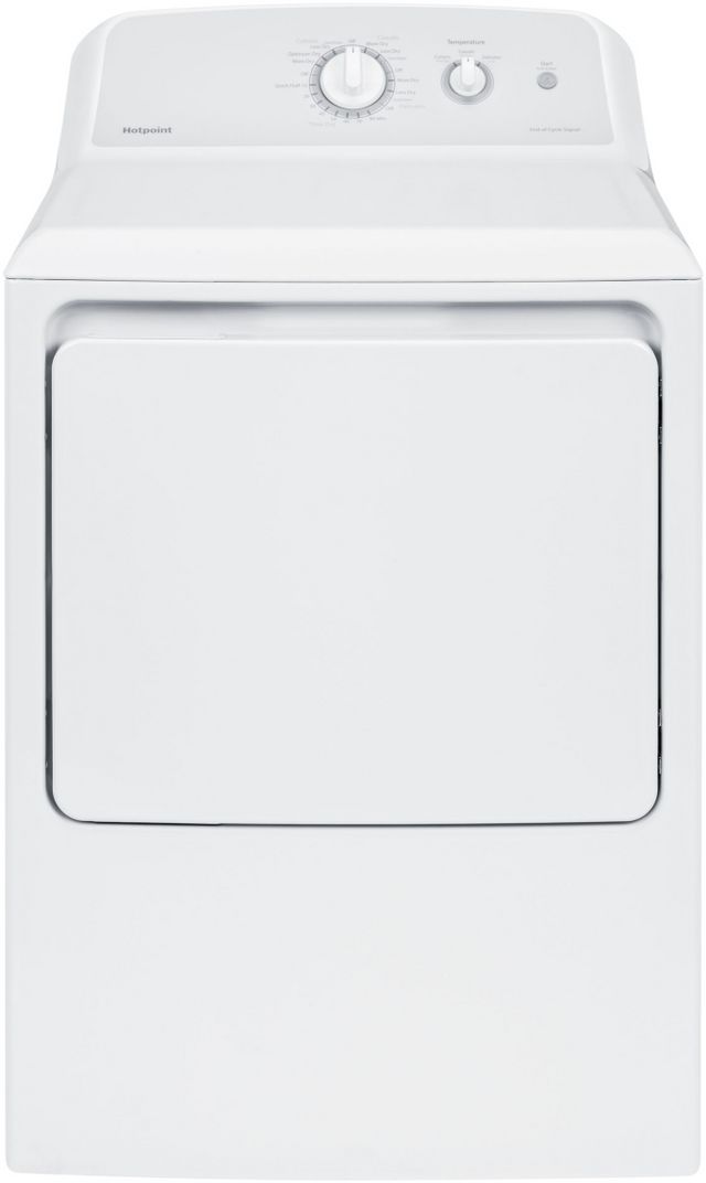 FLOOR MODEL Hotpoint® 6.2 Cu. Ft. White Front Load Electric Dryer| Don ...