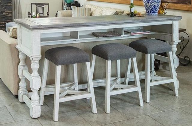 International Furniture Direct Stone Ivory 24" Counter Height Stool-1