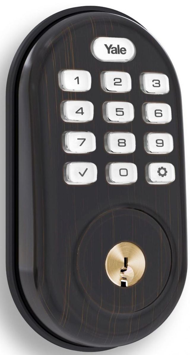 Crestron® Yale® Assure Lock™ Pushbutton Keypad Wireless Deadbolt-Oil Rubbed Bronze