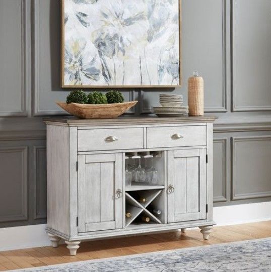 Liberty Ocean Isle Antique Whiteweathered Pine Buffet Lundquist Furniture