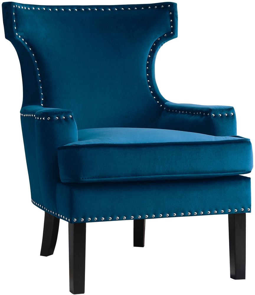 Homelegance Lapis Blue Velvet Accent Chair Stylehouse