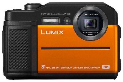 Panasonic® LUMIX Orange TS7 20.4MP Waterproof Tough Camera 0