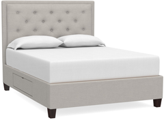 Bassett® Furniture Custom Upholstered Manhattan Queen Rectangular 2 Drawer Storage Bed