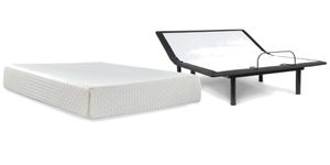 Sierra Sleep® by Ashley® Chime 2-Piece 12" Memory Foam and Adjustable Base Queen Mattress Set