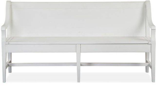 Magnussen Home® Heron Cove Chalk White Bench with Back 1