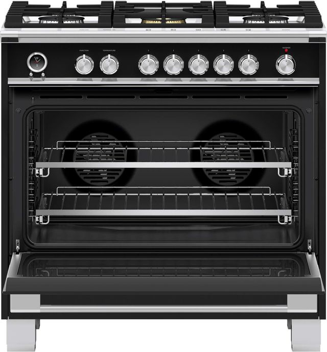 Fisher & Paykel 36" Brushed Stainless Steel Free Standing Dual Fuel Range 2