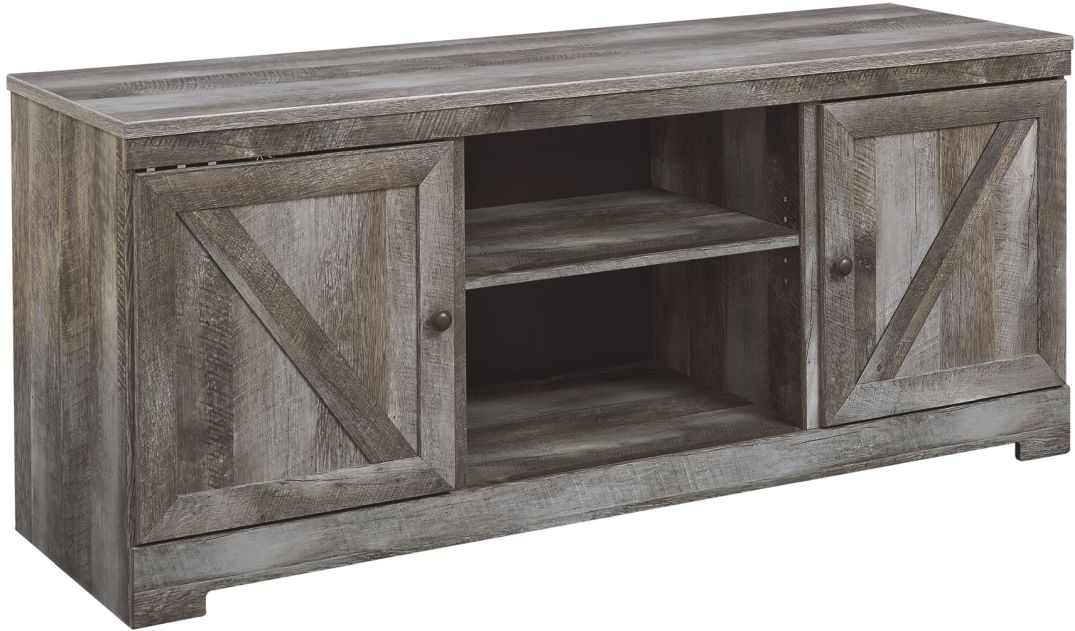 Ashley wynnlow large tv shop stand in gray