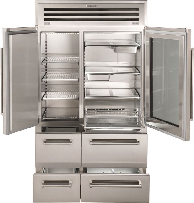 Sub-Zero® PRO 30.4 Cu. Ft. Stainless Frame Built In Side-by-Side Refrigerator 1