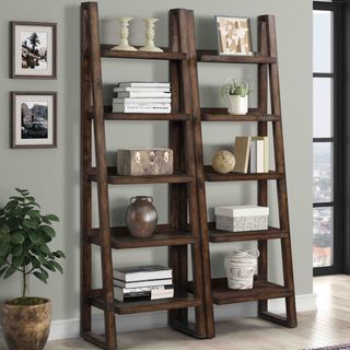 Parker House® Tempe Tobacco Pair of Etagere Bookcases