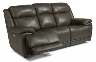 Flexsteel® Elijah Black Power Reclining Sofa with Power Headrest