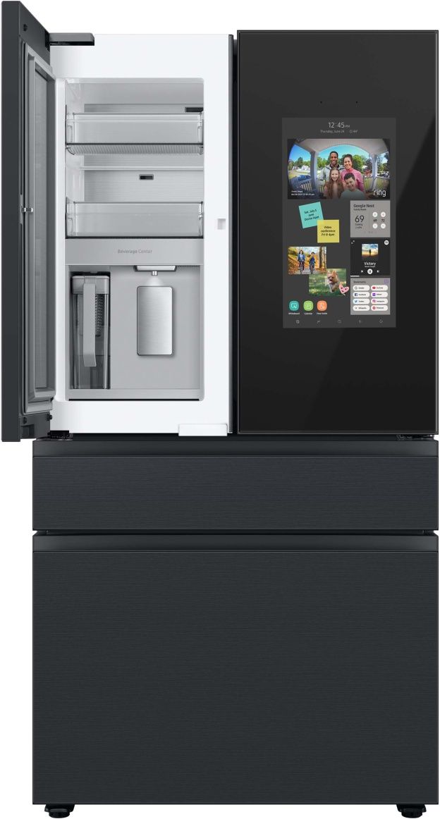 Matte black Samsung French door refrigerator