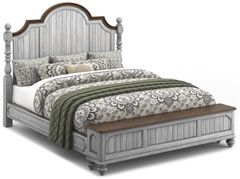Flexsteel® Plymouth® Distressed Graywash California King Storage Bed