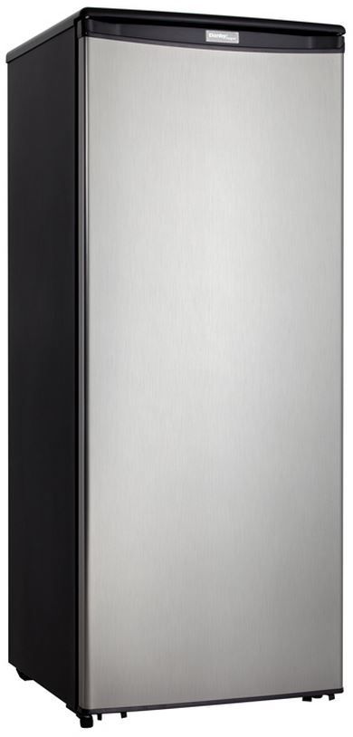 Danby 8.2 Cu. Ft. Upright Freezer-Black/Stainless Steel Look