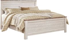 Signature Design by Ashley® Willowton Whitewash King Panel Bed