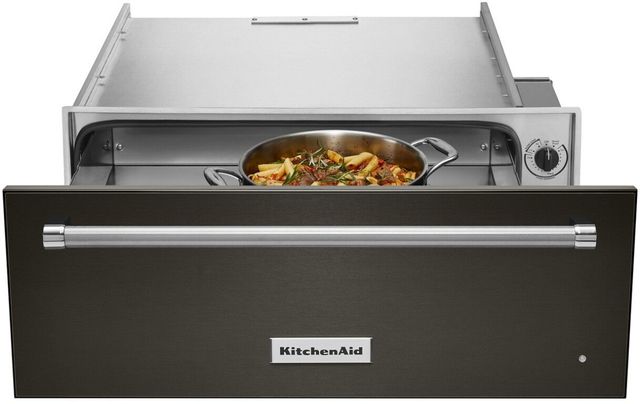Tiroir-réchaud à cuisson lente de 30 po KitchenAid® - Acier inoxydable noir fini PrintShield™ 2