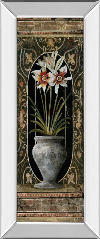 Classy Art Blanco Botanical Il By Douglas Mirrored Frame Wall Art ...