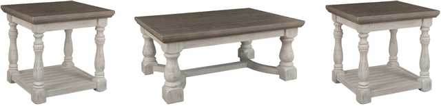 Signature Design by Ashley® Havalance 3-Piece Gray/White Living Room Tables Set