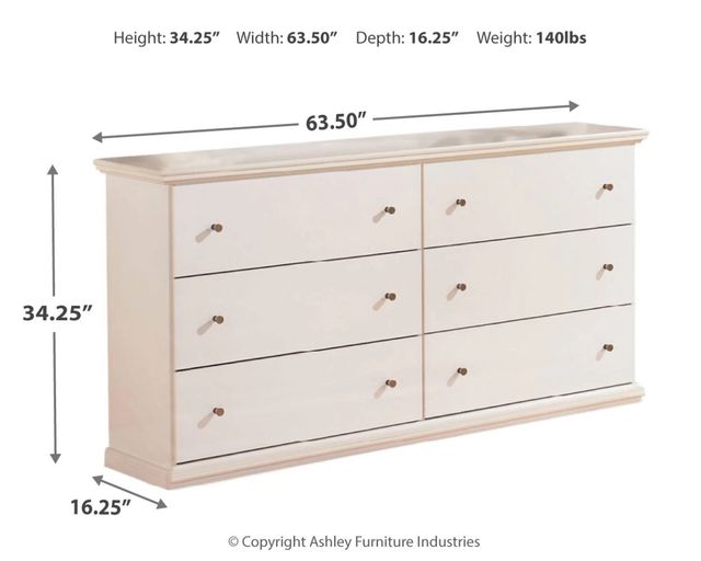 Signature Design by Ashley® Bostwick Shoals White Dresser and Mirror-2