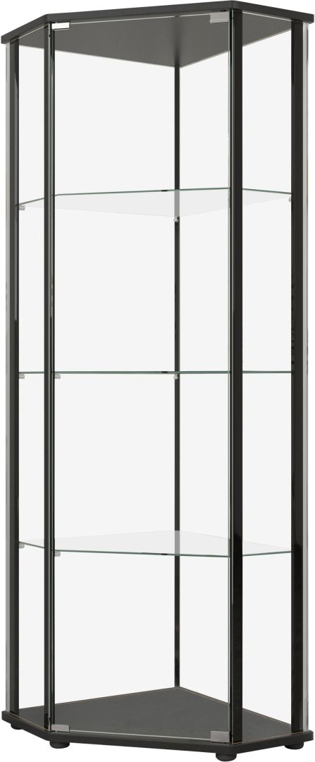 Coaster® Clear and Black Curio Cabinet