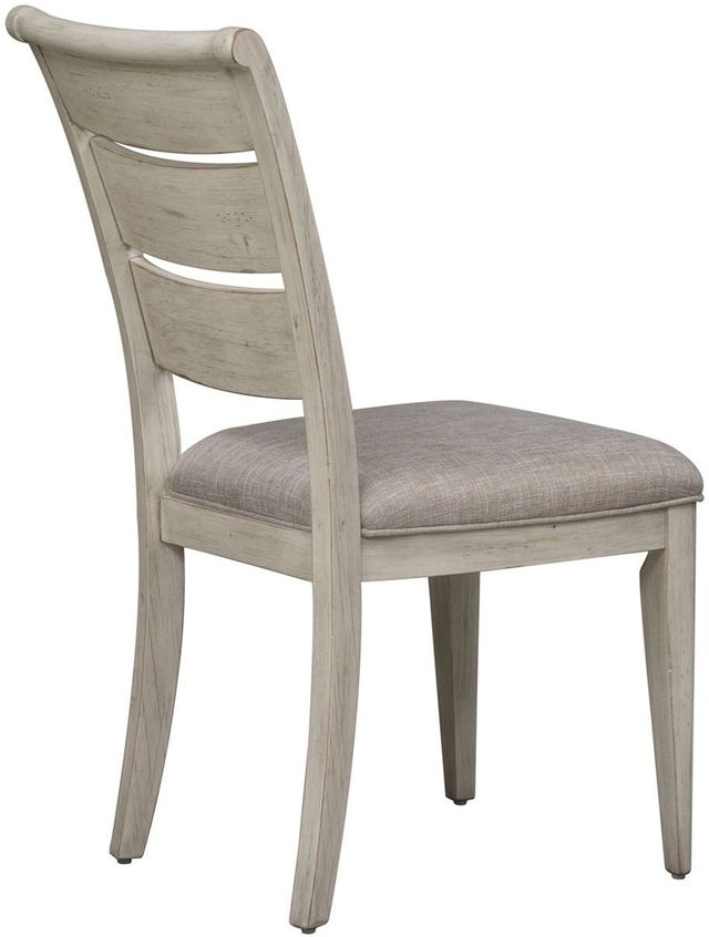 Liberty Furniture Farmhouse Reimagined Antique White Ladder Back Upholstered Side Chair 3