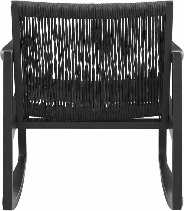 Powell® Jeno Black Woven Rocking Chair-3