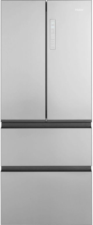 Haeir 14.5 Cu. Ft. Fingerprint Resistant Stainless Steel Counter Depth French Door Refrigerator 