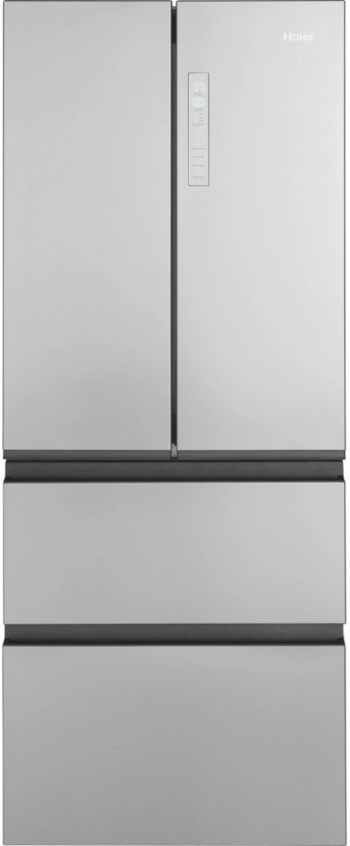 Haeir 14.5 Cu. Ft. Fingerprint Resistant Stainless Steel Counter Depth French Door Refrigerator  0