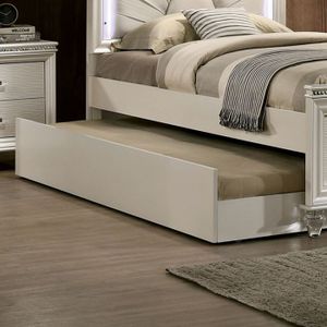 Furniture of America® Allie Pearl White Trundle Bed