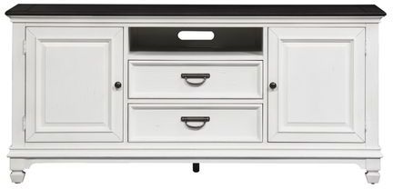 Liberty Furniture Allyson Park Wirebrushed White 66" TV console 1