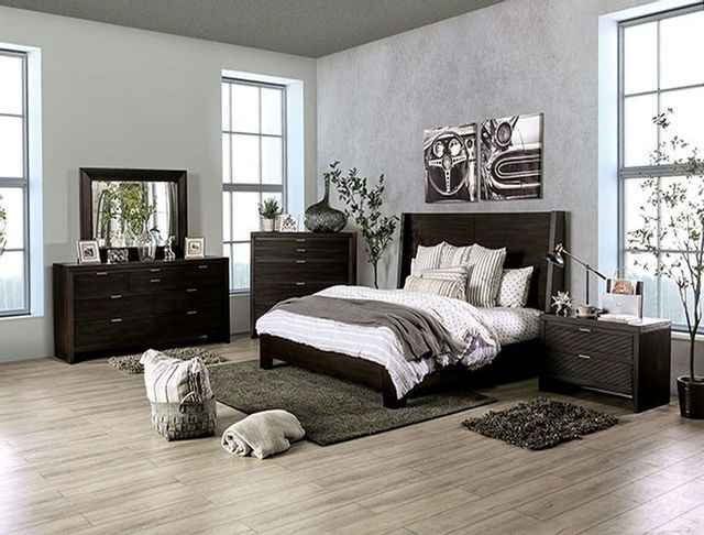 Furniture of America® Laurentian Dark Walnut 5-Piece Queen Panel