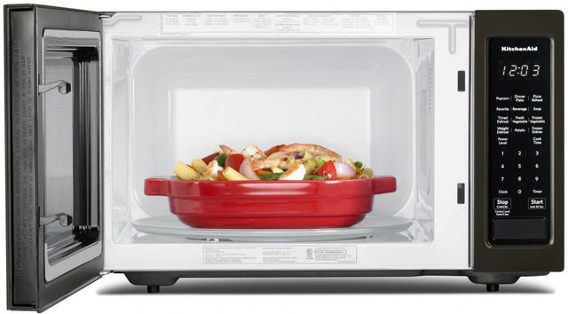KitchenAid® 1.6 Cu. Ft. Black Stainless Steel with PrintShield™ Finish Countertop Microwave-2