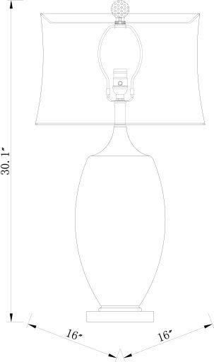 Surya Cleveland Black Table Lamp-3