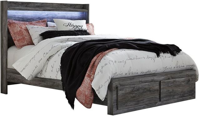 Signature Design by Ashley® Baystorm 2-Piece Gray Queen Panel Bed Set-1