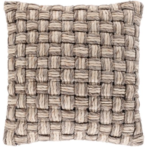 Surya Cordoba Taupe 22" x 22" Toss Pillow with Down Insert 0