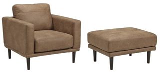 Signature Design by Ashley® Arroyo 2-Piece Caramel Chair and Ottoman Set