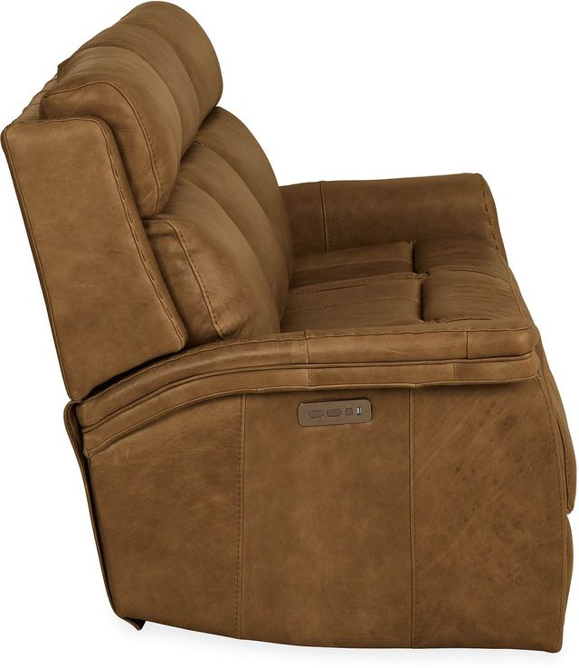 Hooker® Furniture MS Poise Venerando Latte Power Recliner Sofa with Power Headrest 2