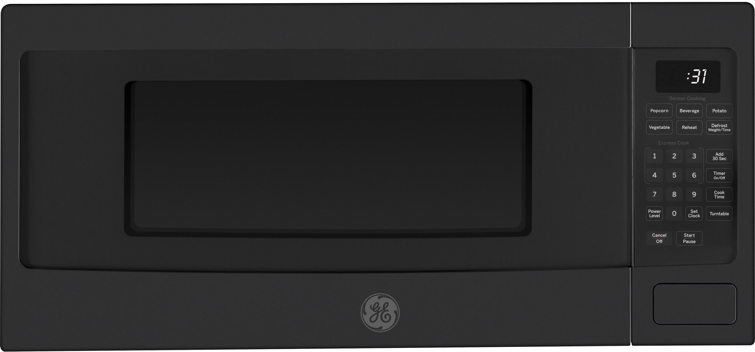 GE Profile™ 1.1 Cu. Ft. Black Slate Countertop Microwave-PEM31FMDS