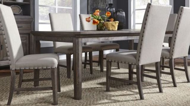 Liberty Artisan Prairie 7-Piece Aged Oak Rectangular Table Set 0
