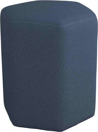 Coaster® Blue Hexagonal Upholstered Stool