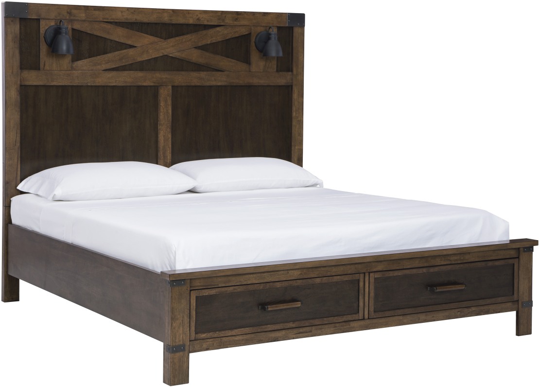 Mill Street® Wyattfield Two-Tone Queen Panel Storage Bed