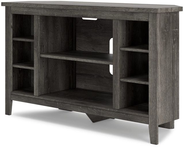 Signature Design by Ashley® Arlenbry Gray Corner TV Stand with 4 Shelves-1