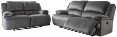 Signature Design by Ashley® Clonmel 2-Piece Charcoal Living Room Set with Power Reclining Sofa