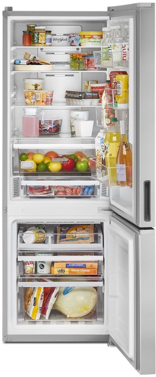 Whirlpool® 13.0 Cu. Ft. Fingerprint Resistant Stainless Steel Counter Depth Bottom Freezer Refrigerator 15