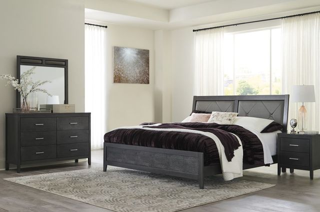 Benchcraft Delmar Dark Gray 4 Piece King Bedroom Set B483 82 97 31 36 92 Urner S Bakersfield Ca