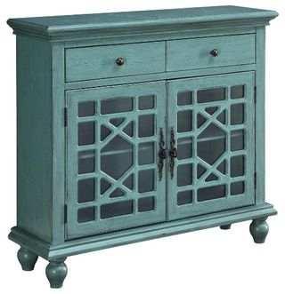 Coast2Coast Home™ Accents by Andy Stein Bayberry Blue Rub-Through Cabinet