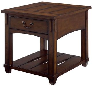 Hammary Tacoma Brown Rectangular Drawer End Table